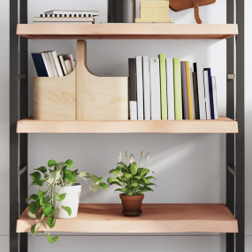 Wall Shelf Medium Brown Oak wood 31.5x19.7 in Storage S...