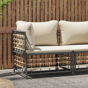 Garden Corner Sofa Anthracite, Beige