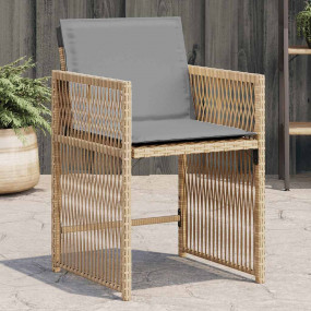Garden Chair Set of 4 Mix beige