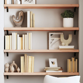 Wall Shelf Medium brown Solid oak wood Medium