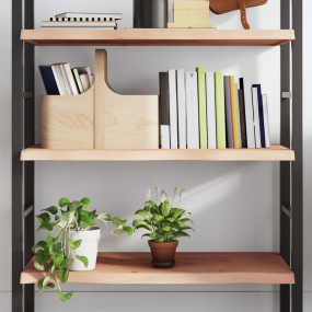 Wall Shelf Medium Brown Solid Oak Wood Standard Durable