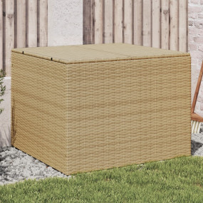 Garden Storage Box Mix Beige PE Rattan Large Garden Sto...