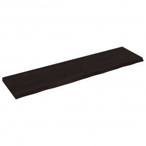 Wall Shelf Dark brown Solid oak wood Large Foldable