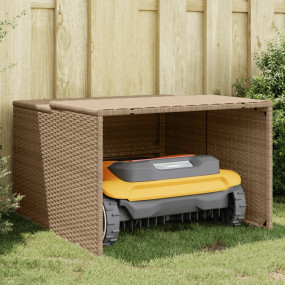 Robot Mower Garage Beige PE rattan Small Durable