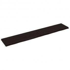 Wall Shelf Dark brown Solid oak wood 86.6 in Foldable