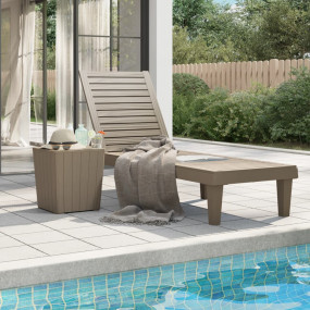 Sun Lounger Light brown Polypropylene 61.0 x 22.8 x 32....
