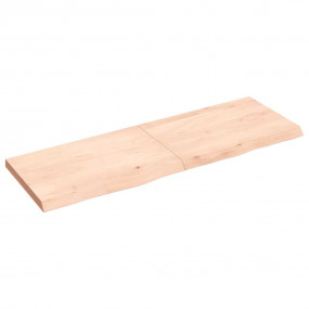 Wall Shelf Medium Brown Solid Oak Wood (Untreated)