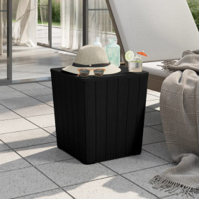 Garden Table With Removable Lid Black Polypropylene (PP...