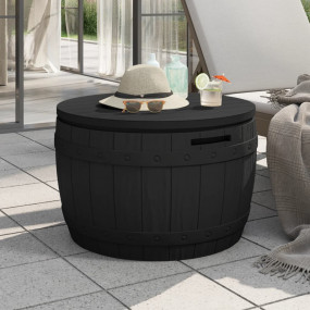 Garden Storage Box Black Polypropylene 26.6 x 26.6 x 17...