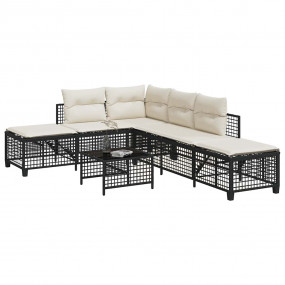 Garden Sofa Set Black