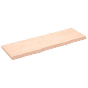 Wall Shelf Medium Brown Solid oak wood 63x19.7x2.4 in F...