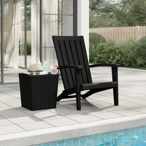 Garden Adirondack Chair Black Polypropylene (PP) Standa...