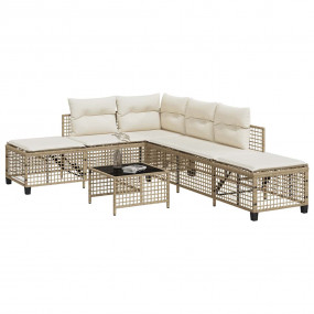 Garden Sofa Set Beige, Cream White