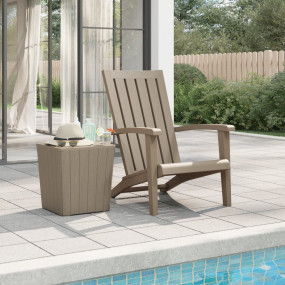 Garden Adirondack Chair Light brown Polypropylene Stand...