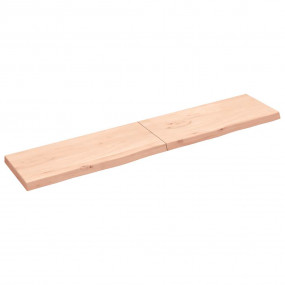 Wall Shelf Medium brown Solid oak wood Extra Long Folda...