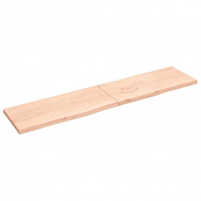 Wall Shelf Medium brown Solid oak wood 86.6x19.7 in Fol...