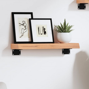 Wall Shelf Light brown Solid oak wood 15.7 in long Wood...