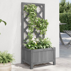 Planter Grey Solid fir wood Medium Planters Planter
