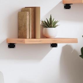 Wall Shelf Light brown Solid oak wood 15.7x7.9 in Wall ...