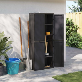 Outdoor Storage Cabinet Black Polypropylene (PP) Large ...