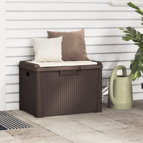 Garden Storage Box Brown Polypropylene (PP) Large