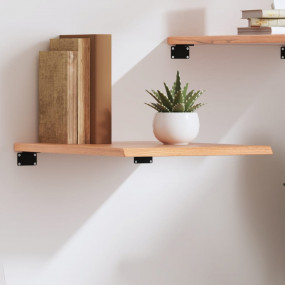 Wall Shelf Light brown Solid oak wood Medium Durable Wa...