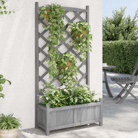Planter Grey Solid fir wood Medium Planters Planter