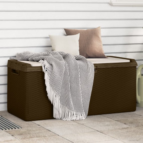 Garden Storage Box Brown Polypropylene Large Garden Sto...