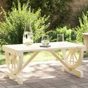 Garden Coffee Table Brown Solid Fir Wood