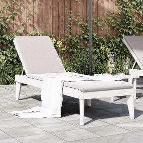 Sun Lounger White Polypropylene Medium Multi-Position B...
