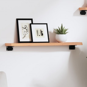 Wall Shelf Light brown Solid oak wood Medium-sized Dura...