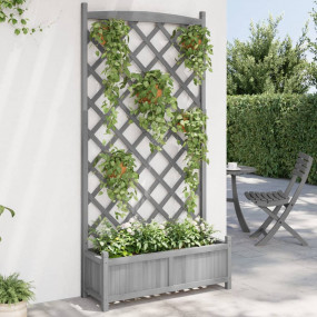 Planter Grey Solid fir wood Large Planters Planter