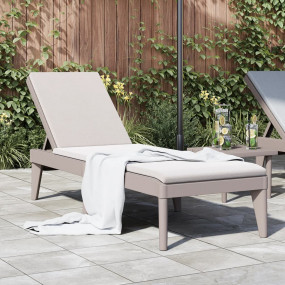 Sun Lounger Cappuccino Polypropylene Single Adjustable ...