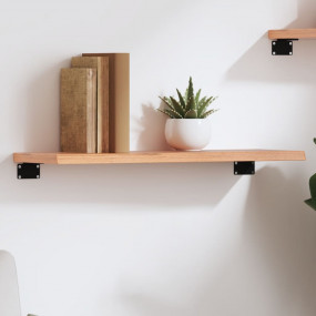 Wall Shelf Light brown Treated solid oak wood 23.6 x 7....