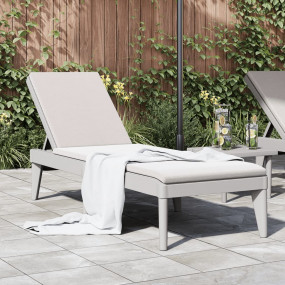Sun Lounger Grey Polypropylene Standard Foldable Sun Lo...
