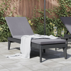 Sun Lounger Anthracite Polypropylene 73.2 x 23.6 x 11.4...