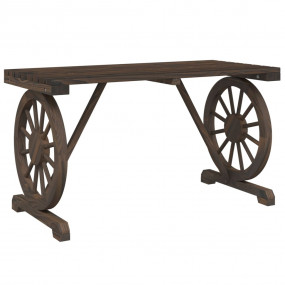 Garden Table Burnt wood Solid fir wood Medium Durable