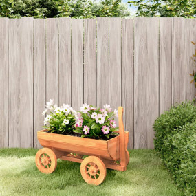 Decorative Wagon Natural Wood Solid fir wood Medium Por...