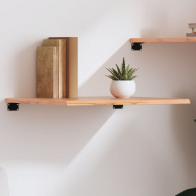 Wall Shelf Light brown Solid oak wood Medium Decorative...