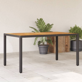 Garden Table Set of 4 Black