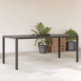Garden Table Set of 4 Black
