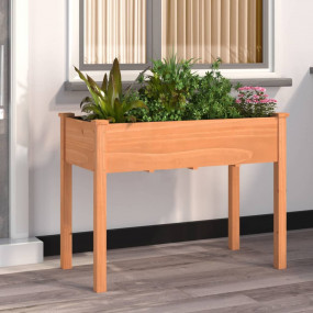 Planter Brown Solid fir wood, Non-woven fabric Large