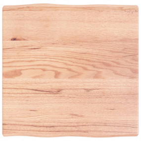 Table Top Light brown Solid oak wood 23.6x23.6 in