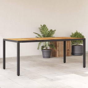 Garden Table Set of 4 Black