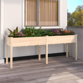 Planter Natural wood color Solid Fir Wood, Non-woven Fa...