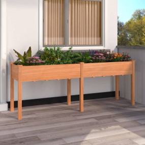 Planter Brown Solid fir wood, Non-woven fabric 80 in lo...