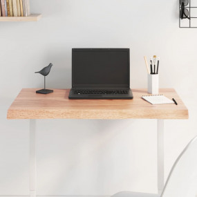 Table Top Light Brown Solid Oak 31.5 x 19.7 x 0.8-1.6 i...