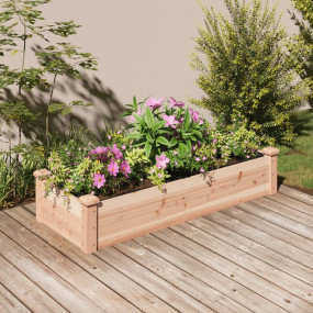 Garden Raised Bed Natural wood Solid fir wood, Non-wove...