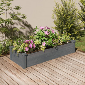 Garden Raised Bed Planter Rectangular Rustic Wooden Pla...