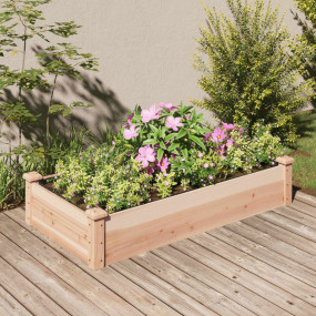 Garden Raised Bed Natural wood Solid fir wood Medium